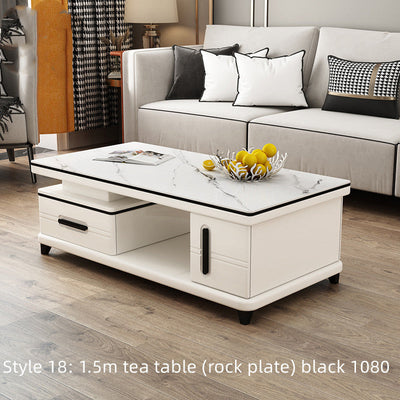 Family Light Luxury Rock Table In The Living Room null