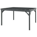 10' x 12' Outdoor Wooden Pergola, Grape Vine Gazebo with Concrete Anchors for Garden, Patio, Backyard, Deck, Gray - Morderncharm store