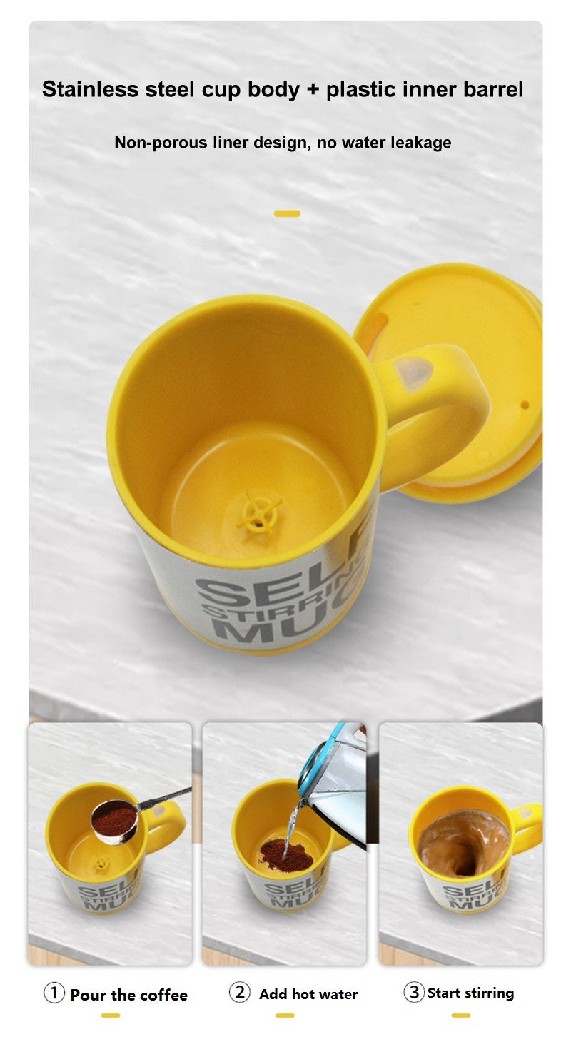 Automatic Lazy Self Stirring Magnetic Mug Creative 304 Stainless Steel Coffee Milk Mixing Cup Blender Smart Mixer Thermal Cup null