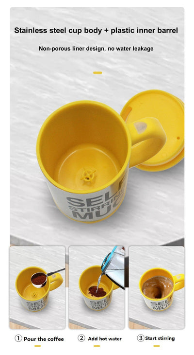 Automatic Lazy Self Stirring Magnetic Mug Creative 304 Stainless Steel Coffee Milk Mixing Cup Blender Smart Mixer Thermal Cup null