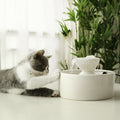 Smart Circulation Drinking Bowl Fountain Ceramic For Cats null