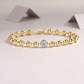 Women's Moissanite chain bracelet with ins style design, featuring sparkling moissanite stones on a delicate silver chain.