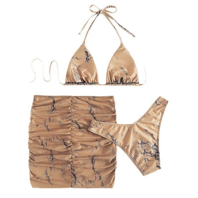 Split Bikini Three-piece Suit null