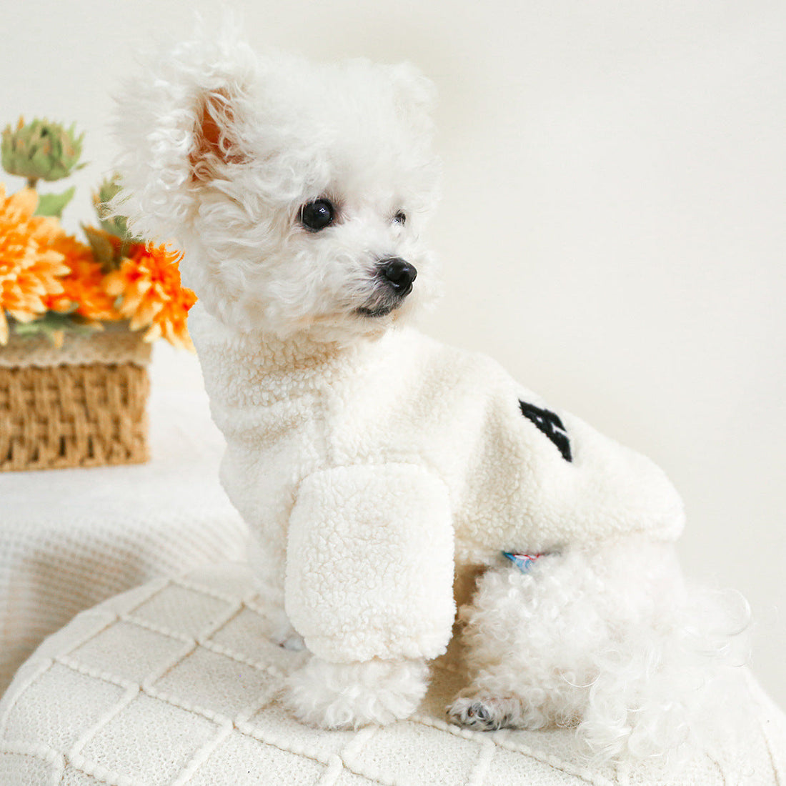Pet Ring Dog Cat Clothes Autumn And Winter New Warm Zipper Coat null