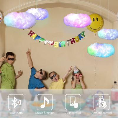 USB Cloud Light APP Control Music Synchronization 3D RGBIC Ambient Light Lightning Simulation Clouds Bedroom Room Light null