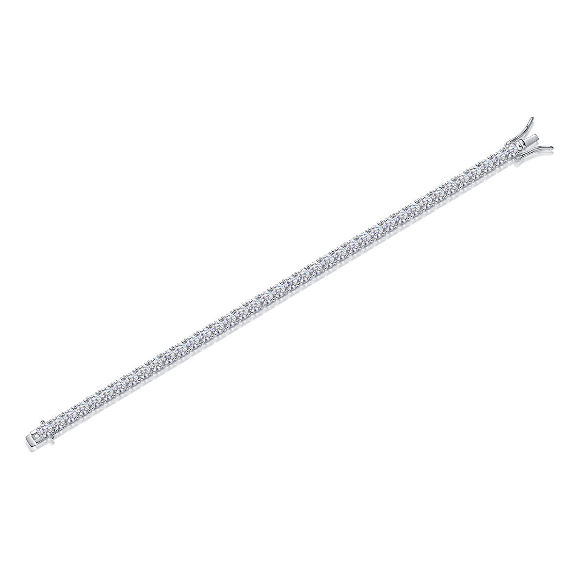 Tennis Chain 925 Silver Plated 30 Points Moissanite Bracelet