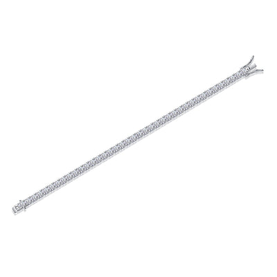 Tennis Chain 925 Silver Plated 30 Points Moissanite Bracelet