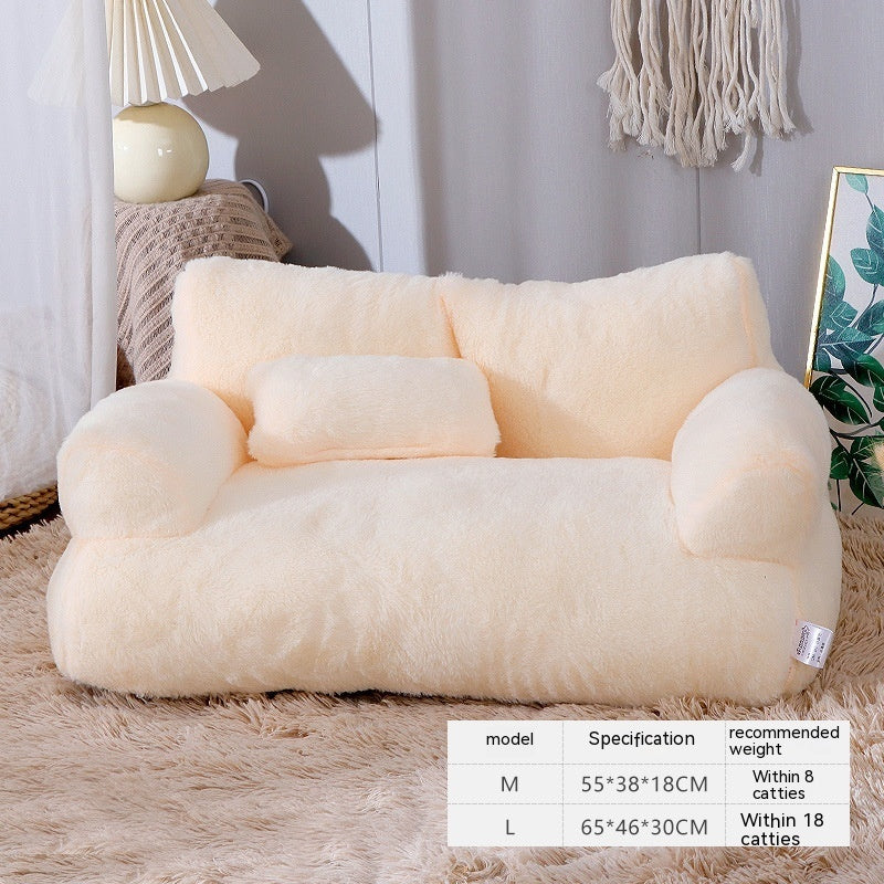 Luxury Cat Bed Sofa Winter Warm Cat Nest Pet Bed For Small Medium Dogs Cats Comfortable Plush Puppy Bed Pet Supplies null