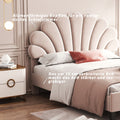 Art Deco Scalloped Velvet Shell Bed - Morderncharm store
