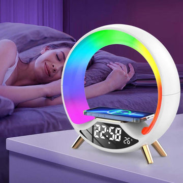 O Light Three In One Wireless Charging Multifunctional Bluetooth Speaker Night Light null