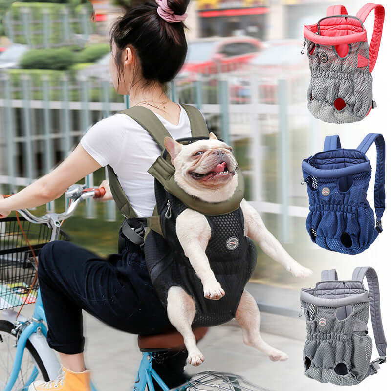 Pet Carrier Backpack Outdoor Travel Mesh Breathable Shoulder Bags null