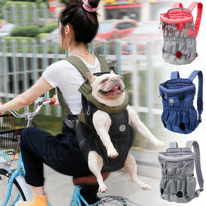 Pet Carrier Backpack Outdoor Travel Mesh Breathable Shoulder Bags null