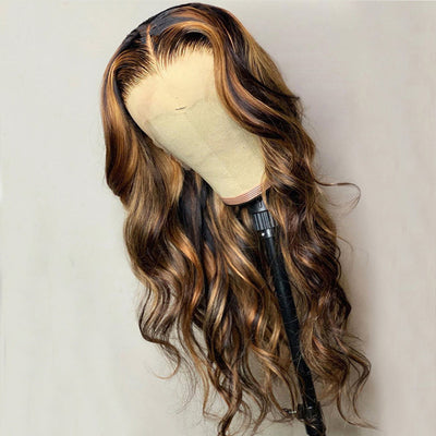 Highlight Wig Human Hair Ombre Lace Front null