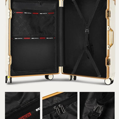 Suitcase Large Capacity Aluminium Frame Luggage null