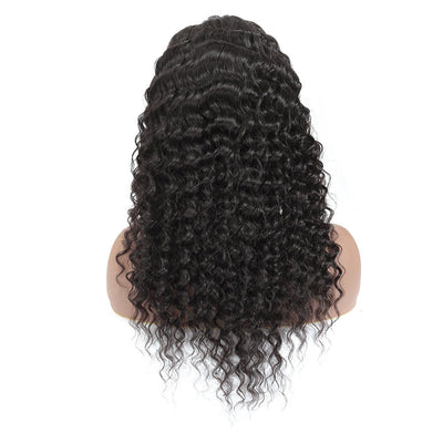 European And American Wig Female Human Hair Wigs Before Lace Real Person null