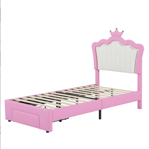 Regal Princess LED Pink Velvet Bed Frame