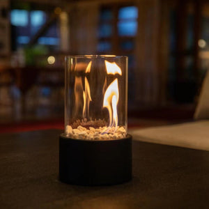 Portable Glass Decorative Alcohol Fireplace Table Lamp null