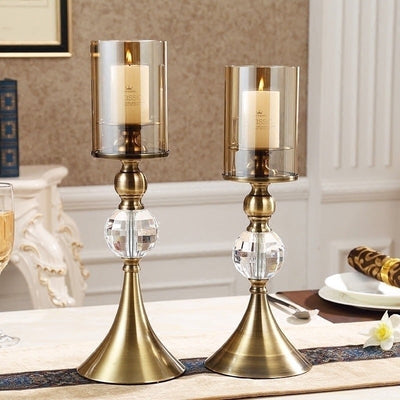 Fashion Simple Dining Table Glass Candle Holder Home Decoration Crafts null
