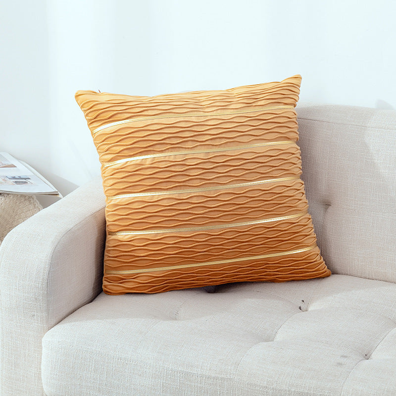 Simple Luxury Striped Velvet Pillow Cover Pillow Cushion Cover Pillow Case Covers for Sofa Flannel Velvet Sofa Cushion Cover null