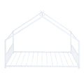 Twin Montessori Teepee House Bed, child-sized wooden bed with fabric canopy, ideal for kids' bedroom or playroom decor.