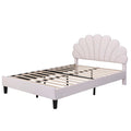 Art Deco Scalloped Velvet Shell Bed - Morderncharm store