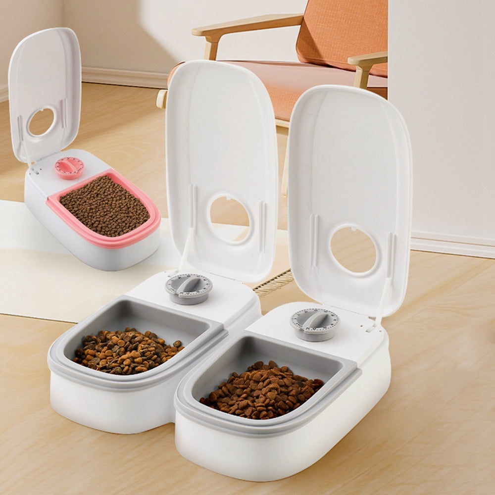 Automatic Pet Feeder Smart Food Dispenser For Cats Dogs Timer Stainless Steel Bowl Auto Dog Cat Pet Feeding Pets Supplies null