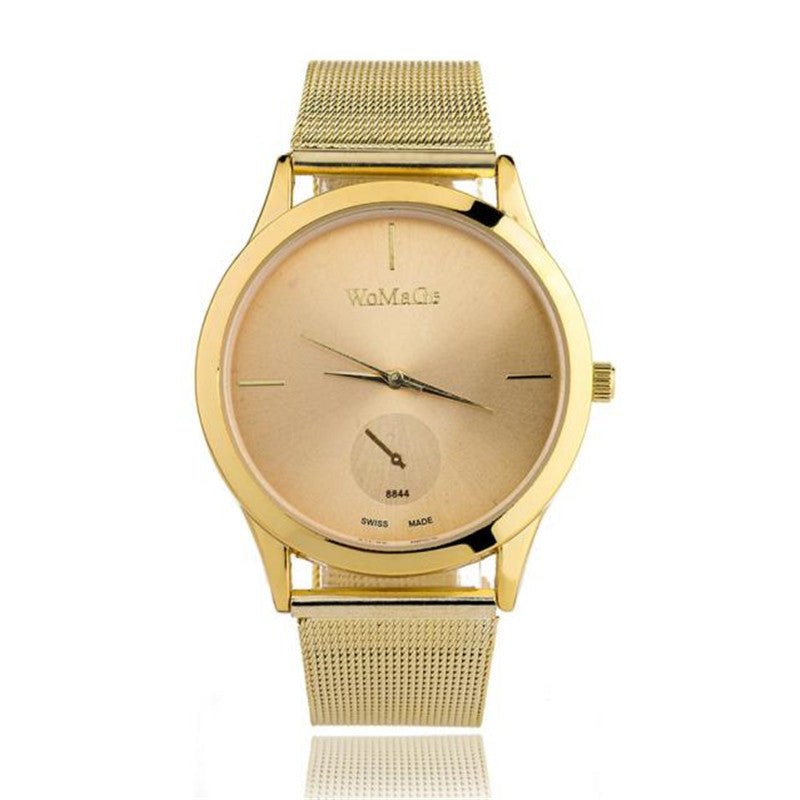 Fashion Alloy Belt Mesh Watch Unisex women's watches Minimalist Style Quartz Watch relogio feminino saat Watches for women null