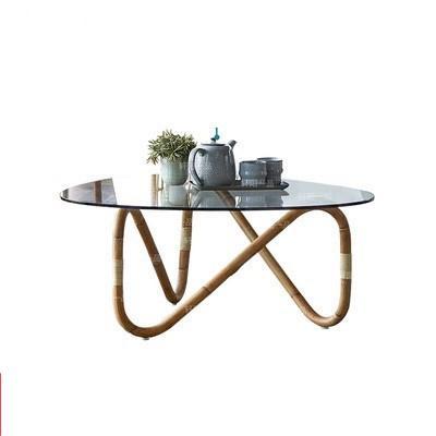 Outdoor Sofa Woven Rattan Chair Tea Table Combination null