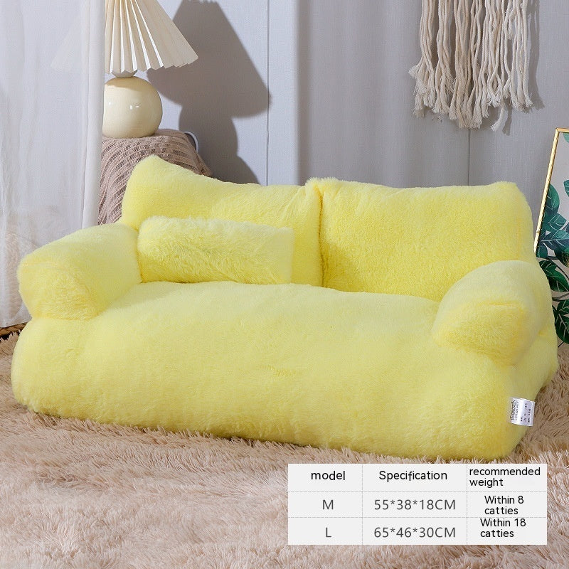 Luxury Cat Bed Sofa Winter Warm Cat Nest Pet Bed For Small Medium Dogs Cats Comfortable Plush Puppy Bed Pet Supplies null