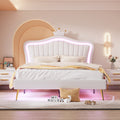 Modern Princess Crown Upholstered Bed - Morderncharm store