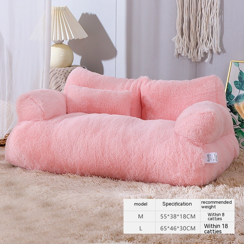 Luxury Cat Bed Sofa Winter Warm Cat Nest Pet Bed For Small Medium Dogs Cats Comfortable Plush Puppy Bed Pet Supplies null