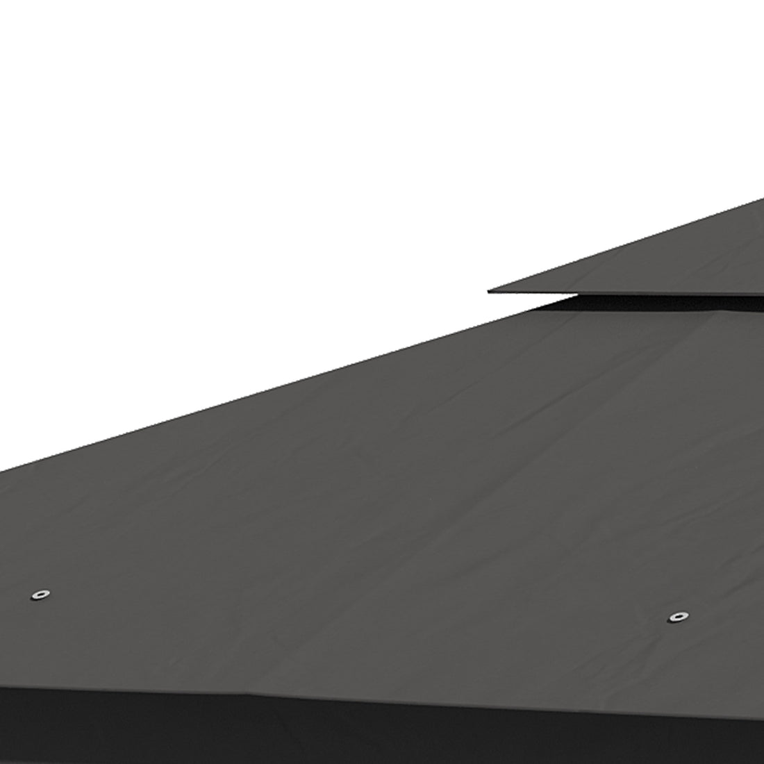  10' x 10' Metal Patio Gazebo, Double Roof Outdoor Gazebo Canopy Shelter with Tree Motifs Corner Frame and Netting, for Garden, Lawn, Backyard, and Deck, Gray