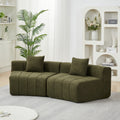 Chenille Curved Sectional Sofa With 2 Pillows,Curved Symmetrical Modular Semi Circular Sofa Sectional For Bedroom, Living Room, Office For Leisure Or Nap, Reading Room, And Lobby - Morderncharm store