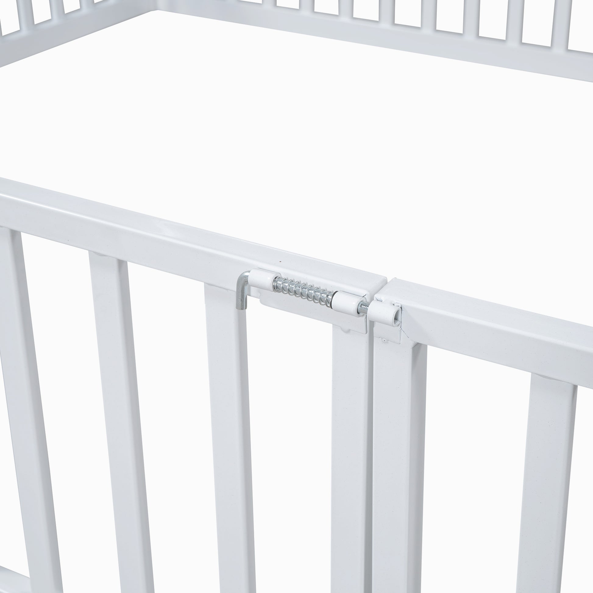 Twin modern wood house bed frame with a cozy house-shaped headboard and sturdy wooden construction for kids' bedroom decor.