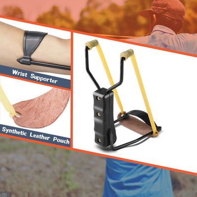 Compact Folding Slingshot  Catapult For Hunting Outdoor Sport Games null