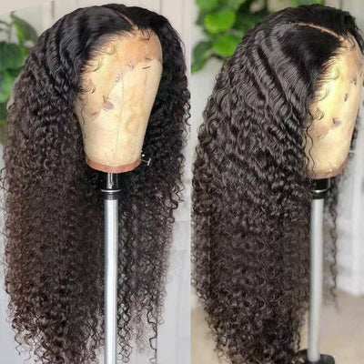 Deep Wave T Part Frontal Wig Human Hair Headgear null