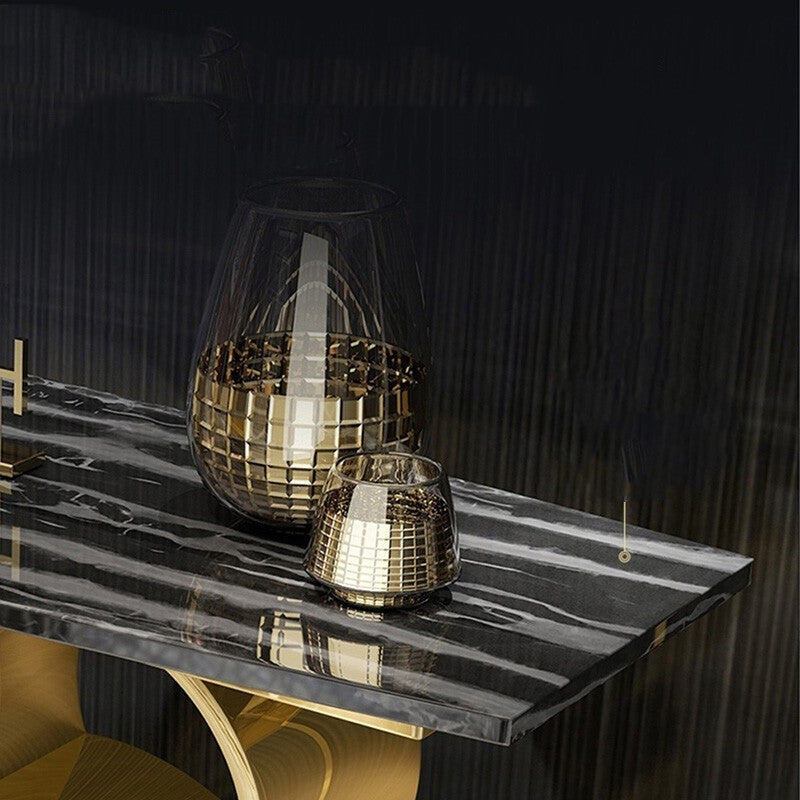 Postmodern Marble Porch Table Living Room Creative Rock Plate Partition Table Case null