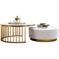 Fashion Net Red Marble Round Coffee Table null