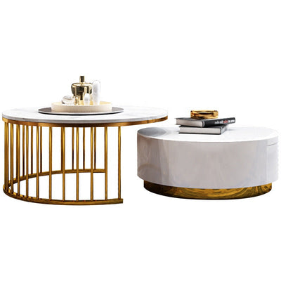 Fashion Net Red Marble Round Coffee Table null