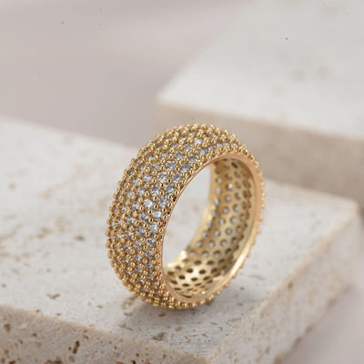 Live Broadcast Cross-border Hot Selling Full Diamond Color Zirconium Ring null