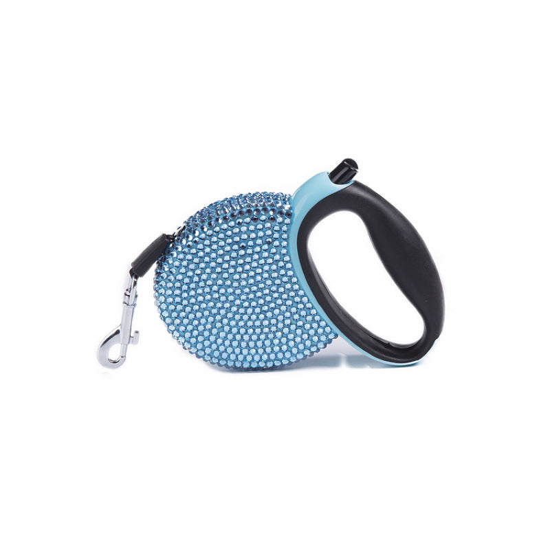 Diamond-studded New Pet Tractor Traction Belt Automatic Telescopic Rope null