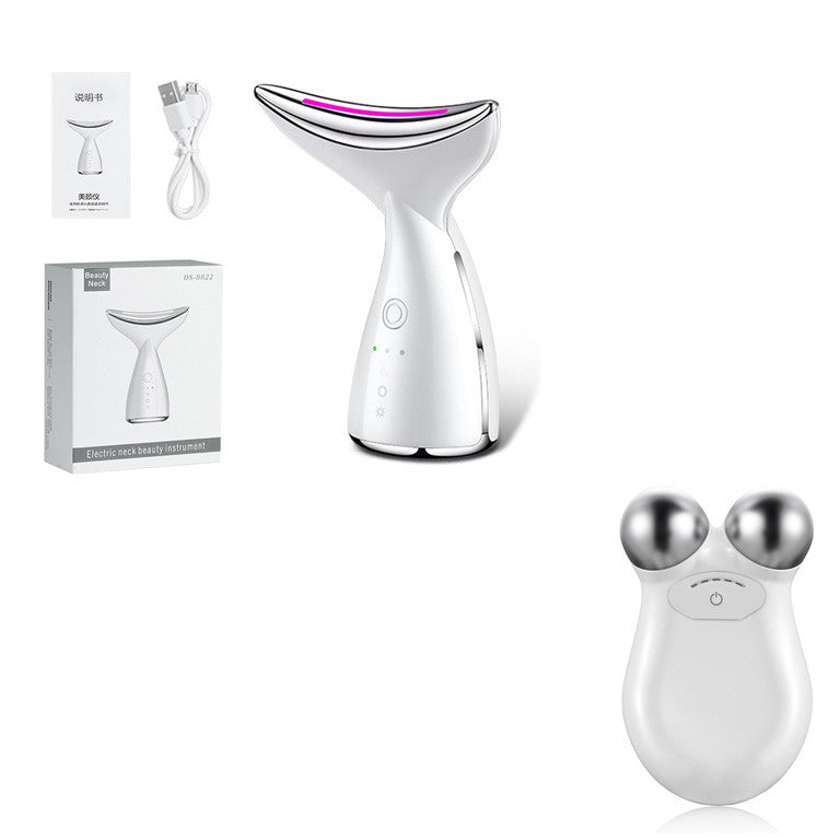 EMS Microcurrent Neck Face Beauty Device With 3 Colors LED Photon Therapy Skin Tighten Reduce Double Chin Face Lifting Devices null