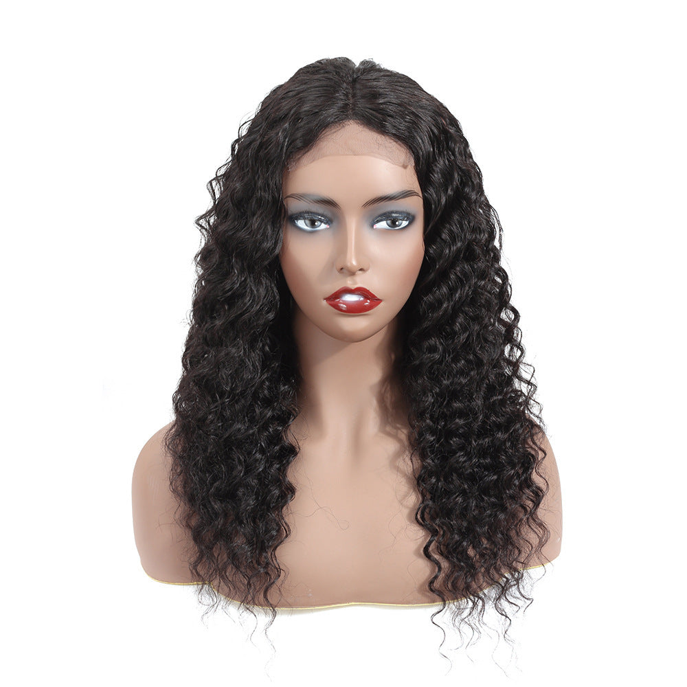 European And American Wig Female Human Hair Wigs Before Lace Real Person null