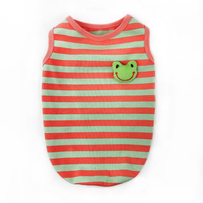 Striped Clothes Small Dog Pet Clothes Vest Type null
