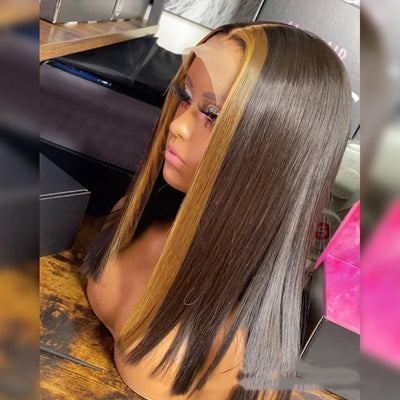 Highlight Ombre  Transparent Lace Wig Human Hair null