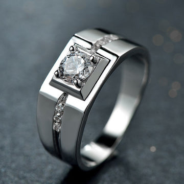 Men’s Brilliant Cut Solitaire Ring