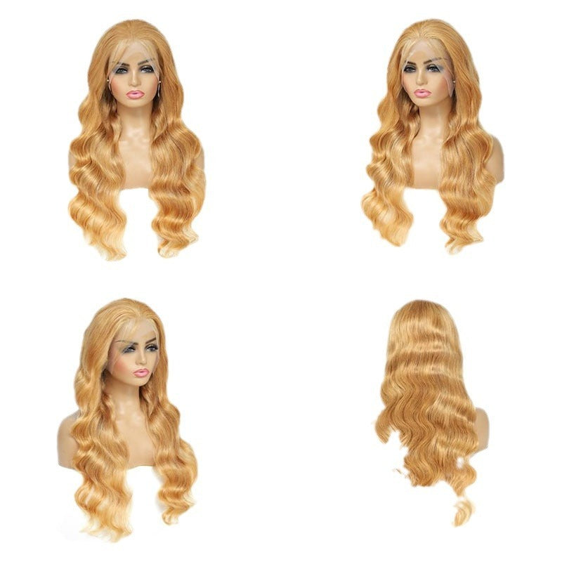 Human Hair Wig Front Lace All Real Hair 13 X4 Headgear null