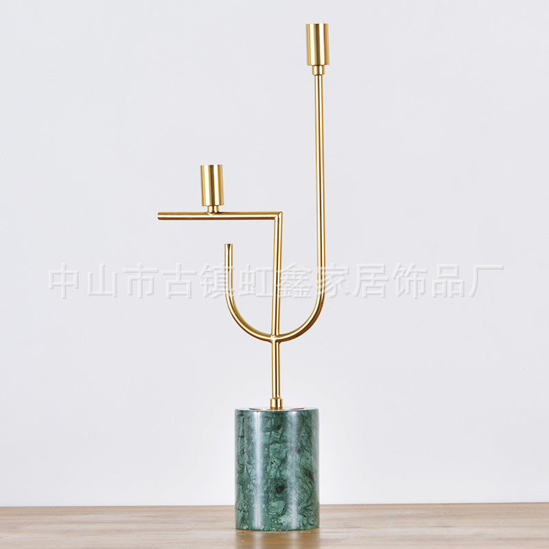 Dining table golden decoration nordic style candle holder null