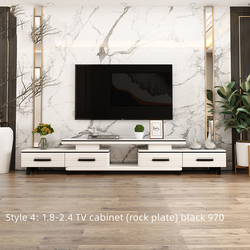 Family Light Luxury Rock Table In The Living Room null