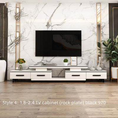 Family Light Luxury Rock Table In The Living Room null